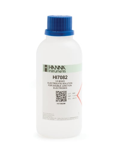 Bottle of Electrolyte solution for double junction electrodes.