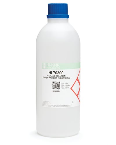 Bottle of storage solution for pH and ORP electrodes