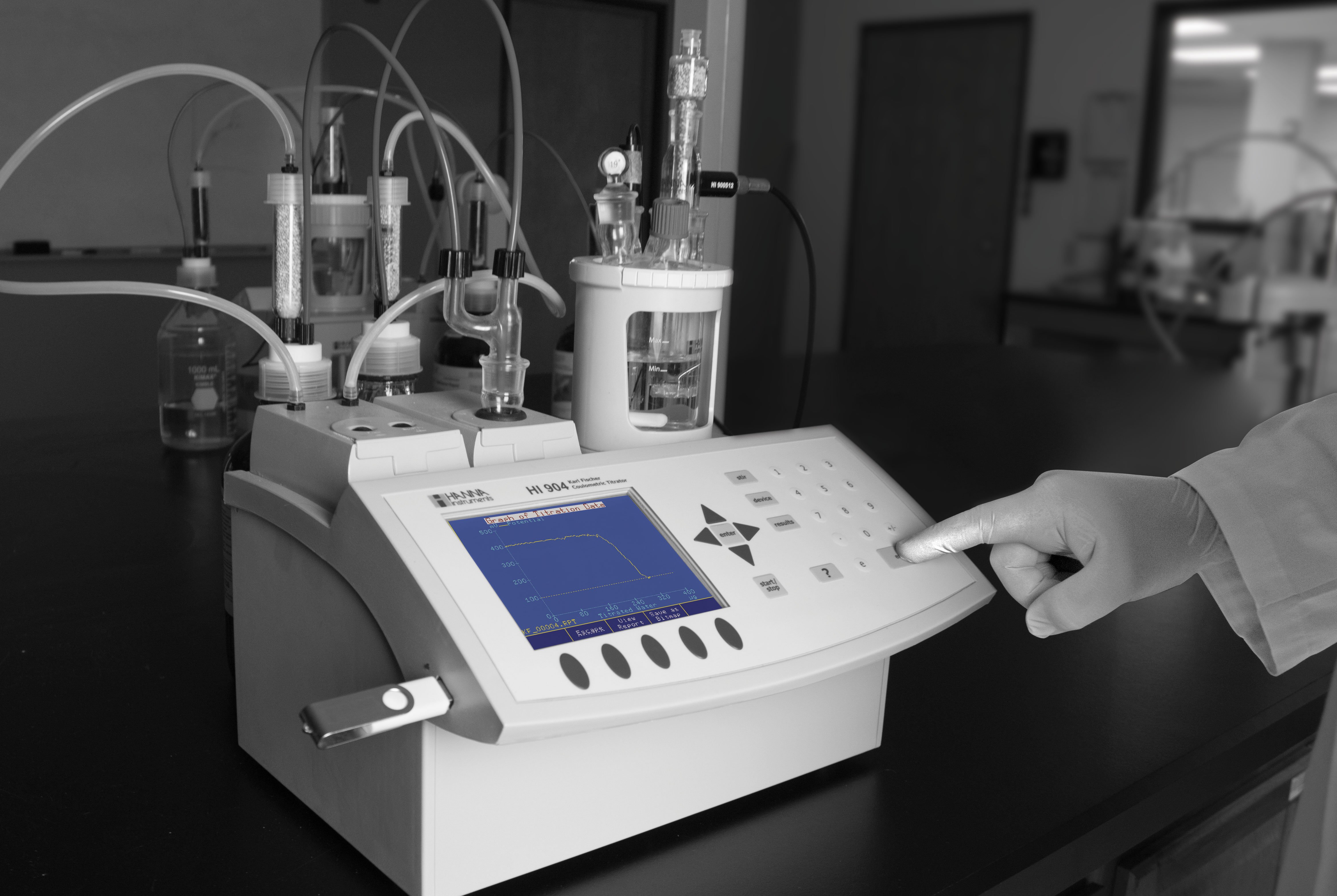 Karl Fischer in a lab - backgrouns